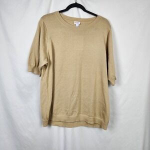 Lularoe Womens Jacee Short Sleeve Sweater Brown NWT Size 2XL‎